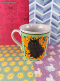 Vintage 1996 The Anne Mortimer Collection Black Cat Ceramic Mug, Like New