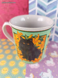 Vintage 1996 The Anne Mortimer Collection Black Cat Ceramic Mug, Like New