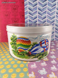 Vintage 1990 Tom Sturgis Pretzels Rainbow Hot Air Balloons Pennsylvania Dutch Collector's Tin 8.25"