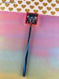 Vintage 2004 Neopets Pencil w/Oversized Eraser, Dark Faerie Sisters, Unsharpened/Unused