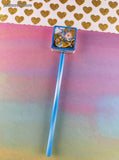 Vintage 2004 Neopets Pencil w/Oversized Eraser, Blue Aisha Princess, Unsharpened/Unused