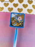 Vintage 2004 Neopets Pencil w/Oversized Eraser, Blue Aisha Princess, Unsharpened/Unused