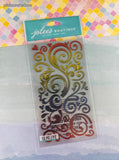 Jolee's Boutique SHINY Rainbow Swirls 3-Dimensional Sticker Pack, New/Sealed