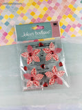 Jolee's Boutique GLITTERY Red Patterned Flowers 3-Dimensional Sticker Pack, New/Sealed