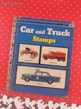 Vintage 1957 1st Printing Little Golden Book: Car and Truck Stamps Hardcover