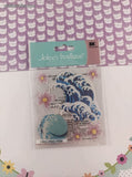 Jolee's Boutique GLITTERY Hibiscus and Waves 3-Dimensional Sticker Pack, New/Sealed