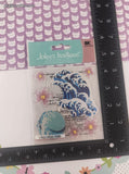 Jolee's Boutique GLITTERY Hibiscus and Waves 3-Dimensional Sticker Pack, New/Sealed