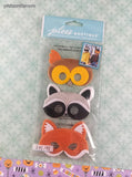 Jolee's Boutique Furry Masks 3-Dimensional Sticker Pack, New/Sealed