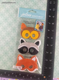 Jolee's Boutique Furry Masks 3-Dimensional Sticker Pack, New/Sealed