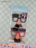 Jolee's Boutique Noses and Glasses 3-Dimensional Sticker Pack, New/Sealed
