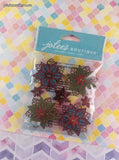 Jolee's Boutique SHINY Felted Holly Flowers 3-Dimensional Sticker Pack, New/Sealed