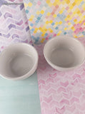 Vintage Pfaltzgraff Ala Cart 4.5" Fish Scale Patterned White Ramekins Set/2
