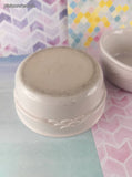 Vintage Pfaltzgraff Ala Cart 4.5" Fish Scale Patterned White Ramekins Set/2