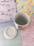 Vintage 1994 Special Blessings TCFC Joy is Forever Ceramic Mug w/Lid, Like New