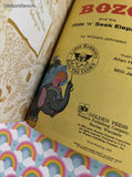 Vintage 1972 3rd Printing Little Golden Book: Bozo and the Hide 'n' Seek Elephant Hardcover