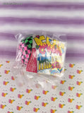 Vintage 1992 Fun Prize Neon Green Pink Black Plush Ball Wendy's Kids Meal Toy SEALED