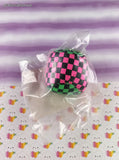 Vintage 1992 Fun Prize Neon Green Pink Black Plush Ball Wendy's Kids Meal Toy SEALED