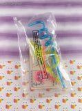 Vintage 1992 Fun Sips Blue Yellow Pink Straws Wendy's Kids Meal Toy SEALED