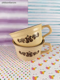 Vintage Pfaltzgraff Village Wide Coffee Mug Set/2, Like New