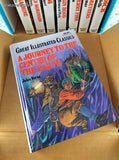 Vintage 1990's Great Illustrated Classics Set/8 Books in Box w/Handle