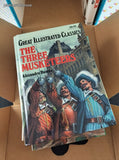Vintage 1990's Great Illustrated Classics Set/8 Books in Box w/Handle