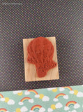 Vintage 1985 Hero Arts Teddy Bears in Hot Air Balloon Wooden Block/Rubber Stamp