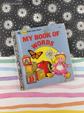 Vintage 1982 First Little Golden Book: My Book of Words Hardcover
