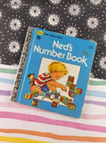 Vintage 1981 First Little Golden Book Ned's Number Book Hardcover