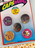 Vintage 1990's Pogs Caps Mania Set/10 Milk Caps + 1 Metal Crusher/Slammer NEW