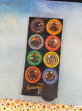 Vintage 1990's Pogs Stagg Legends of the West Set/8 Milk Caps + Slammer NEW