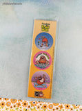 Vintage 1990's Pogs x Sunkist Fruit Roll Set/3 Milk Caps NEW