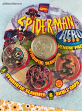 Vintage 1990's Pogs Spider-Man Hero Caps Venom Pack 6 Skull Caps + 1 Slammer NEW