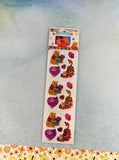 Vintage Sandylion SHINY Winnie the Pooh Tigger Valentines Stickers SEALED Single Sheet