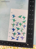 Vintage Stickopotamus SHINY Hummingbirds Binder Partial Sticker Sheet