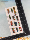 Vintage B. Shackman & Co Embossed Model Trains Sticker Sheets Set/3
