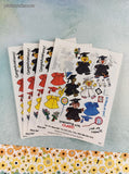 Vintage Graduating with CLASS! Suzy's Zoo Various Characters #9646 Sticker Sheets Set/4
