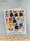 Vintage Graduating with CLASS! Suzy's Zoo Various Characters #9646 Sticker Sheets Set/4