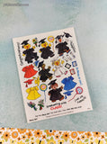 Vintage Graduating with CLASS! Suzy's Zoo Various Characters #9646 Sticker Sheets Set/4