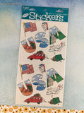 Vintage Frances Meyer FMI USA Vacation Stickers, 1 Sheet New & Sealed