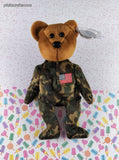 Vintage 2003 TY Beanie Baby - Hero, Teddy Bear - NWT