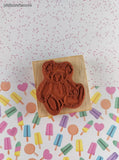 Vintage 2001 PSX Cute Lil' Teddy Bear F-1815 Wooden Block/Rubber Stamp, Like New