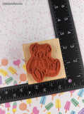 Vintage 2001 PSX Cute Lil' Teddy Bear F-1815 Wooden Block/Rubber Stamp, Like New