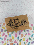 Vintage 1999 PSX Sugar Mice G-2665 Wooden Block/Rubber Stamp, Like New