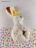 Vintage 2001 TY Beanie Baby - Carrots, White Confetti Bunny Rabbit - w/Tag