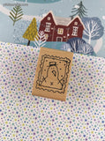 Vintage Inky Antics by Buttermilk Basin Wintry Snowman Wooden Block/Rubber Stamp