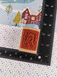 Vintage Inky Antics by Buttermilk Basin Wintry Snowman Wooden Block/Rubber Stamp