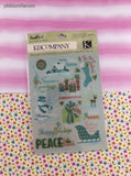 K&Company Christmas Small Noel Rub-Ons and Gems 3-Dimensional Pack, New/Sealed
