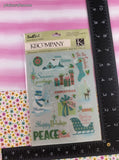 K&Company Christmas Small Noel Rub-Ons and Gems 3-Dimensional Pack, New/Sealed