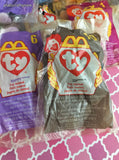 Vintage 1990's McDonald's TY Teeny Beanie Babies Set/16, New in Open/Resealed Bags