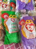Vintage 1990's McDonald's TY Teeny Beanie Babies Set/16, New in Open/Resealed Bags